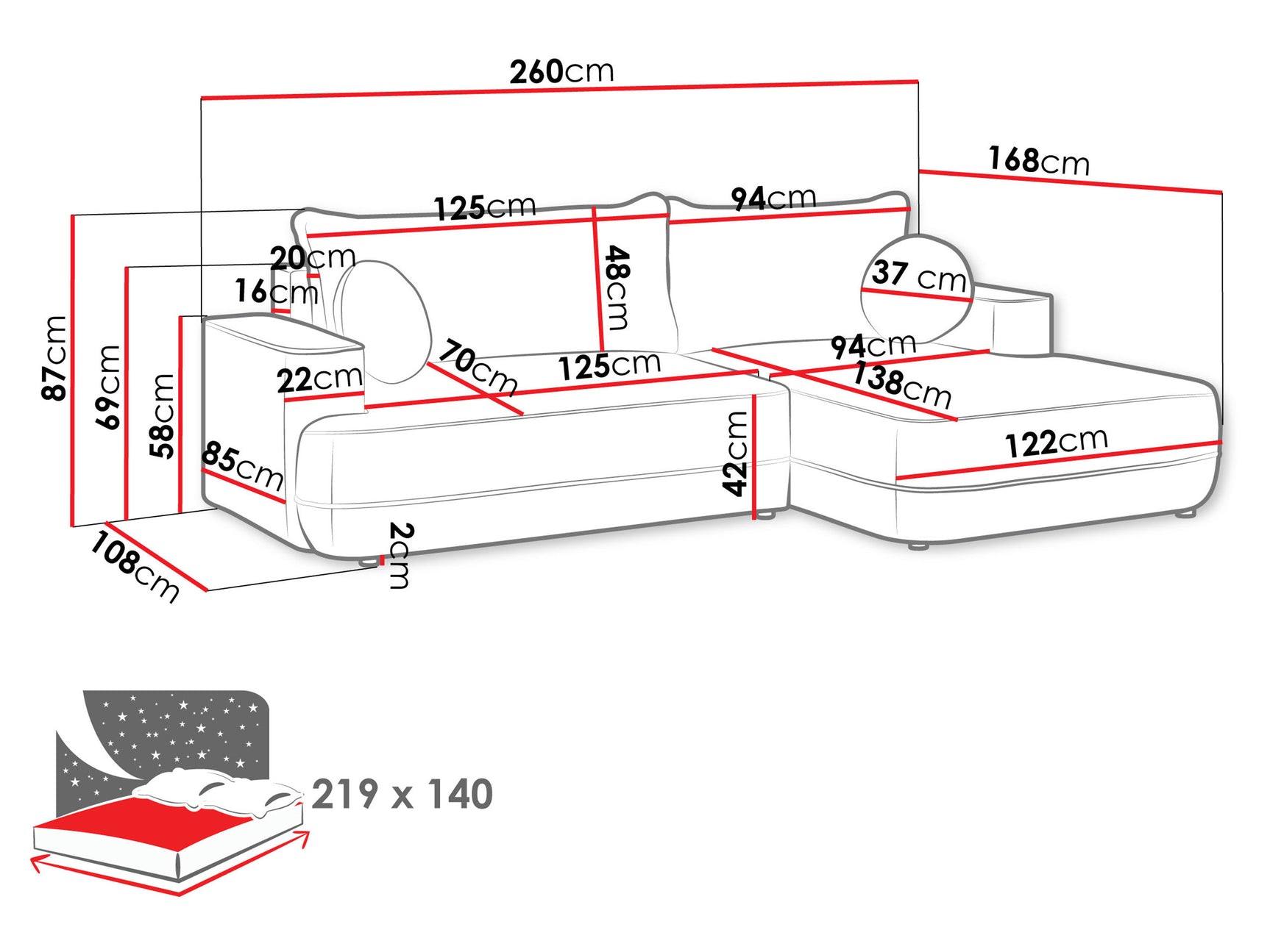 Hjørnesofa Bountiful 101 4307716