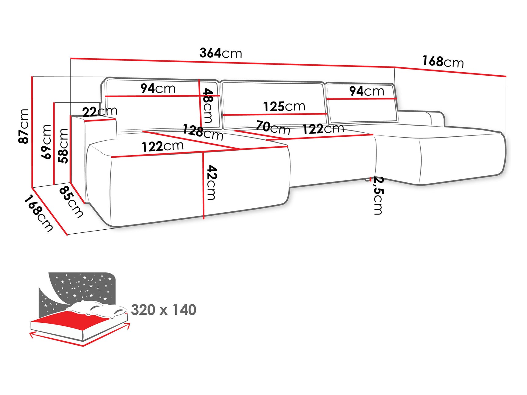 Hjørnesofa Bountiful 106 4307771