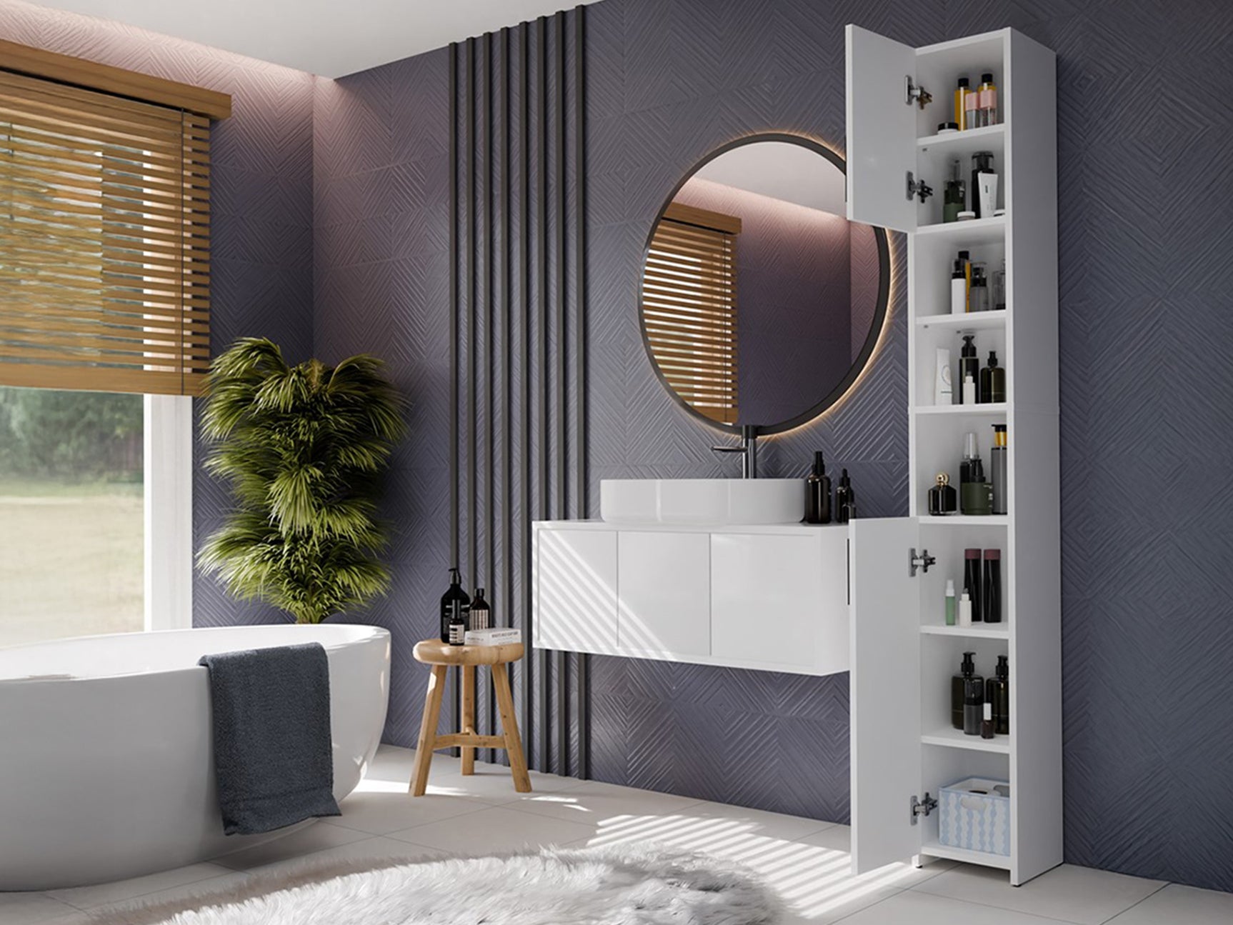 Stående badeværelsesskab Mandeville 345