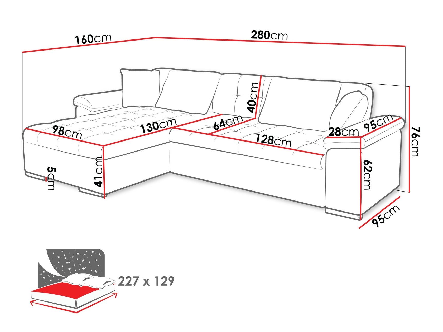 Hjørnesofa Comfivo 181