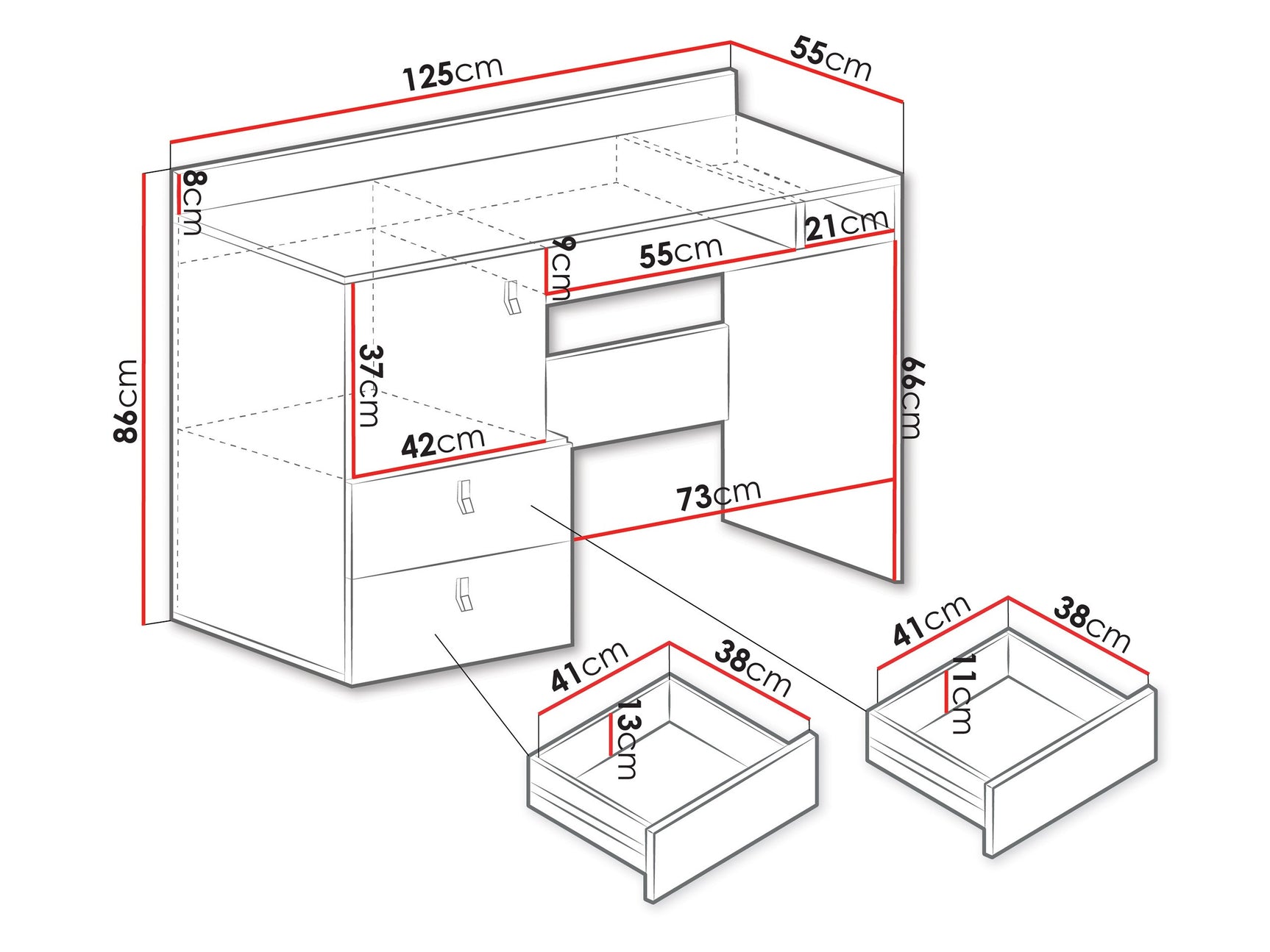 Skrivebord Camteso 107