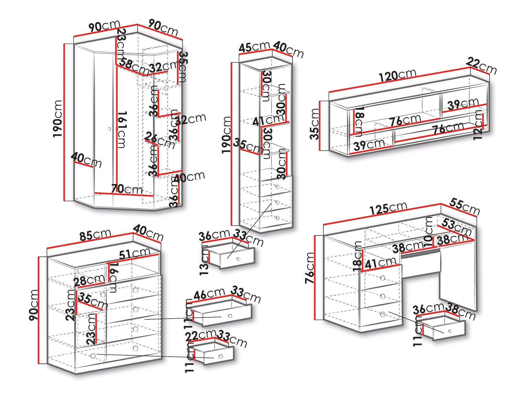 Møbelsæt Omaha R135