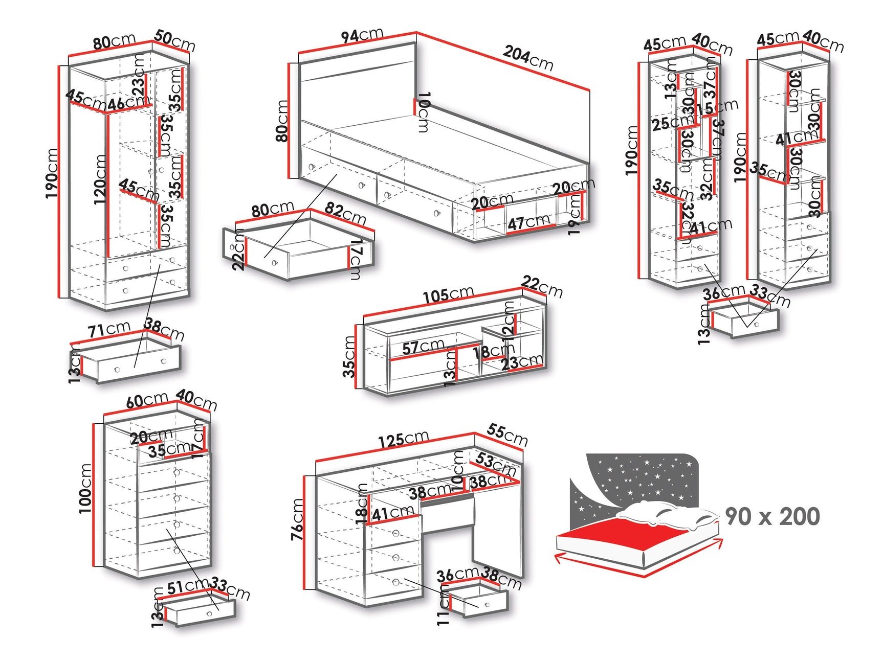Møbelsæt Omaha R136