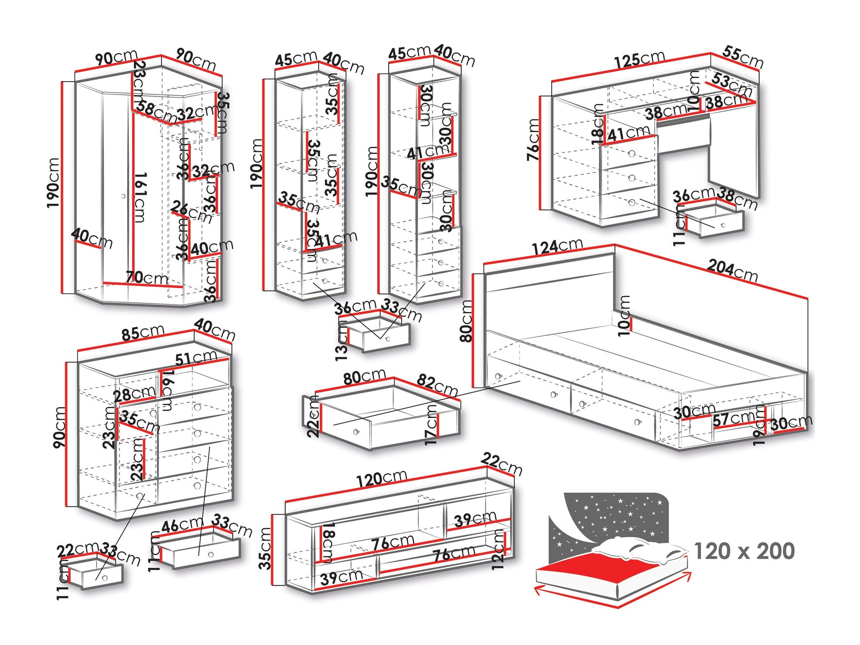 Møbelsæt Omaha R137