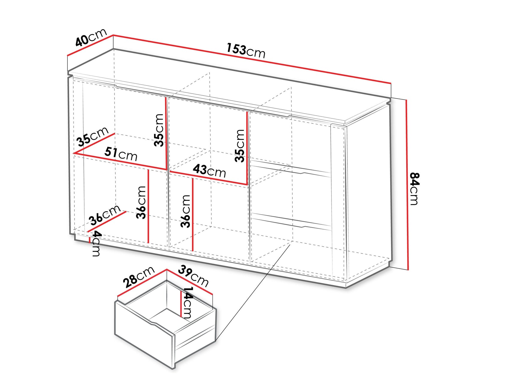 Kommode Comfivo Elivelo 100