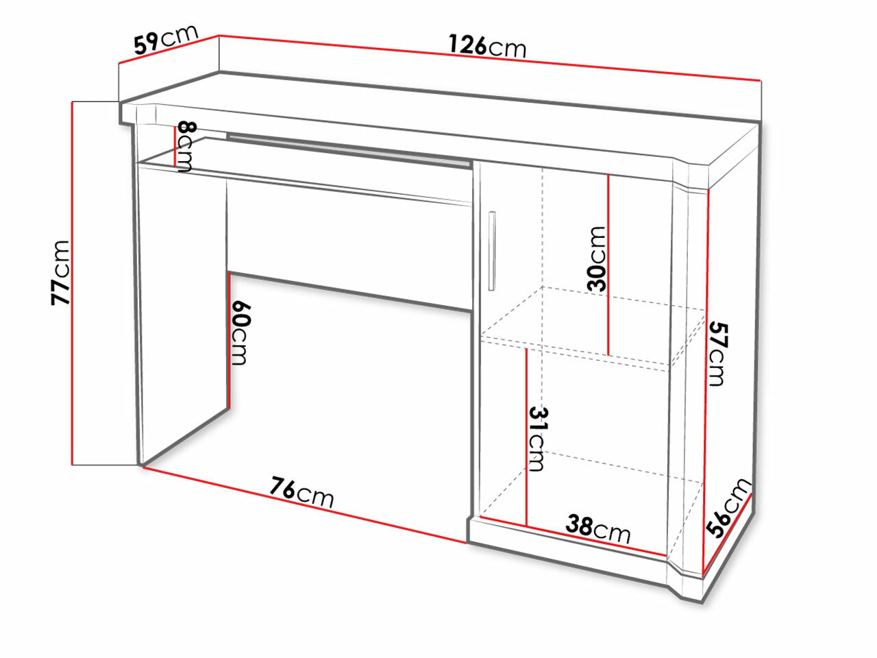 Skrivebord Lorelie 112 4338263