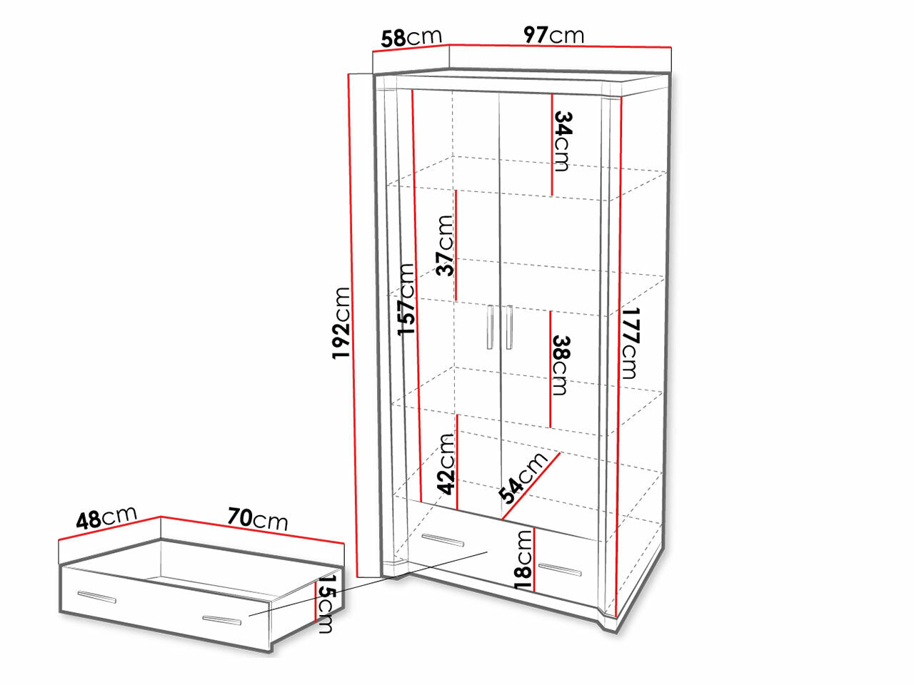 Garderobeskab Lorelie 118 4338349