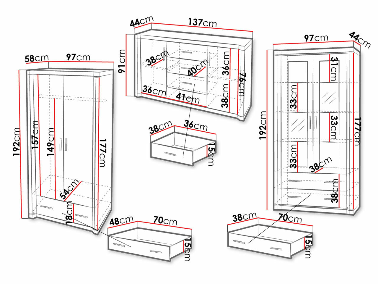 Stuemøbelsæt Lorelie 125 4338471