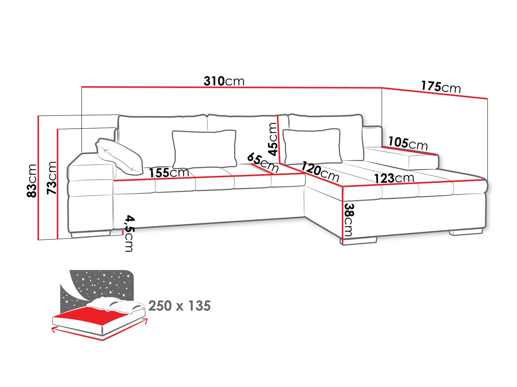 Hjørnesofa Comfivo 113