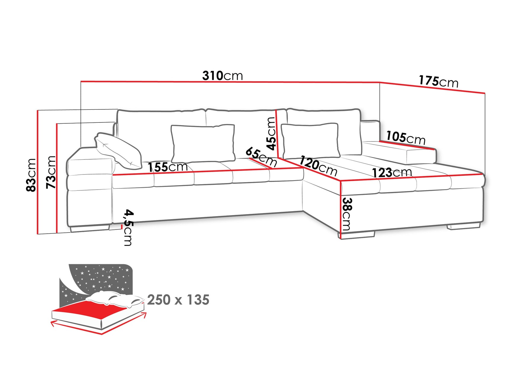 Hjørnesofa Comfivo 113