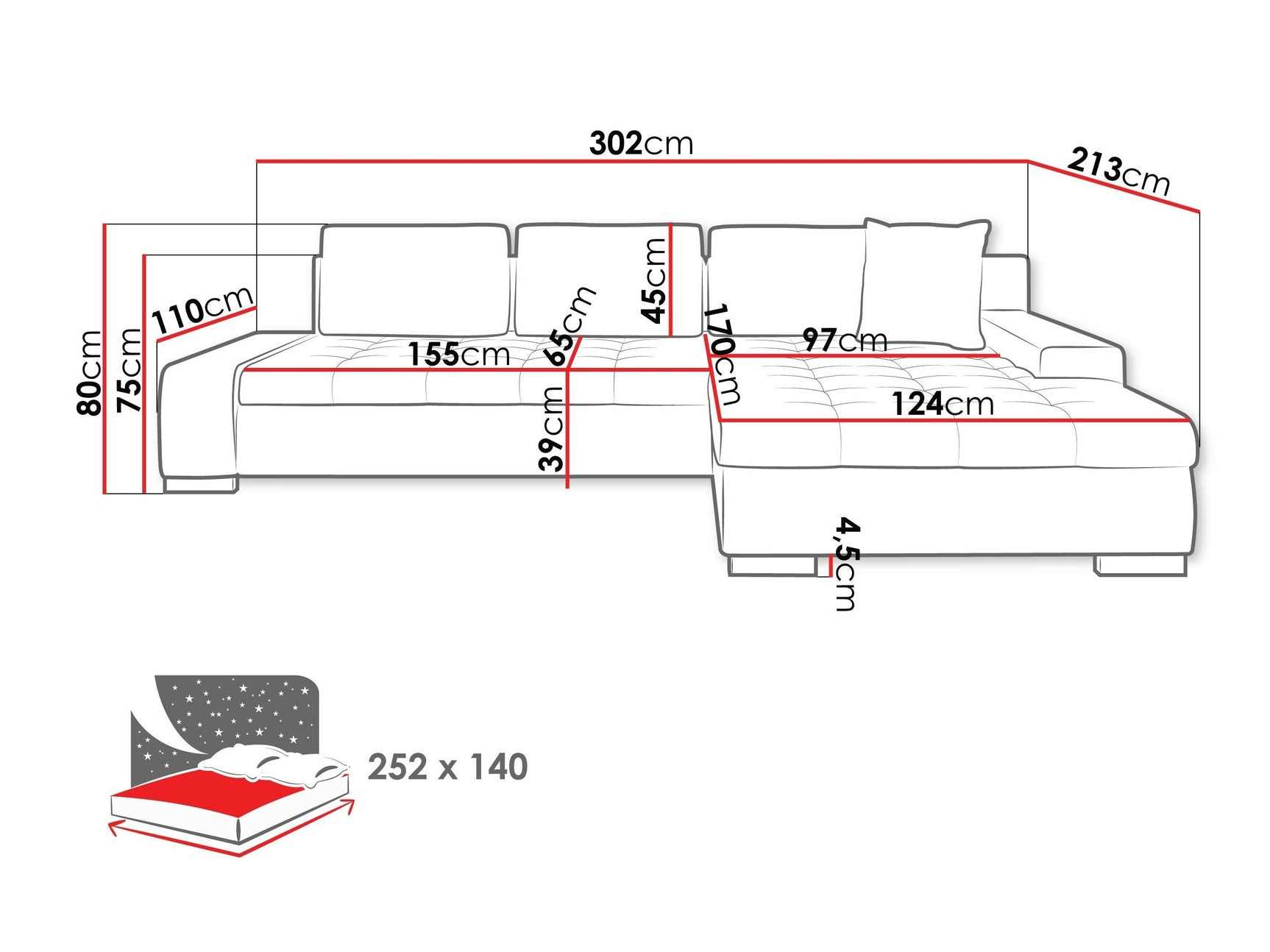 Hjørnesofa Comfivo 147 4356676