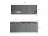 Modulopbygget køkkensæt Tiffa Grey 102 4357492