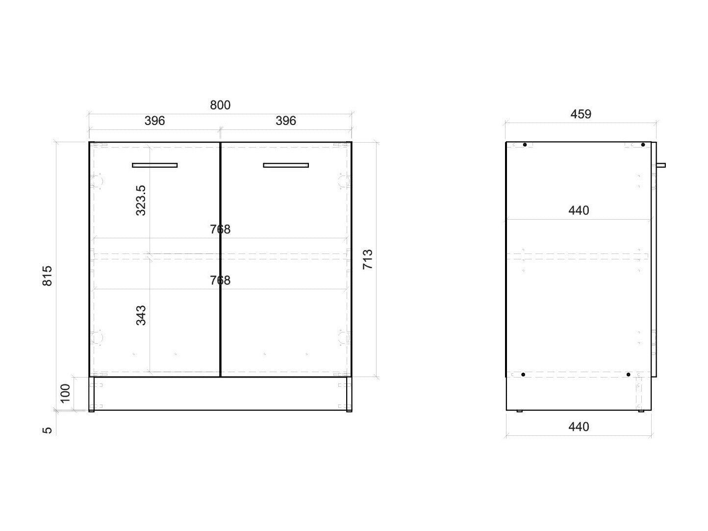 Modulskab med låger Quti 110