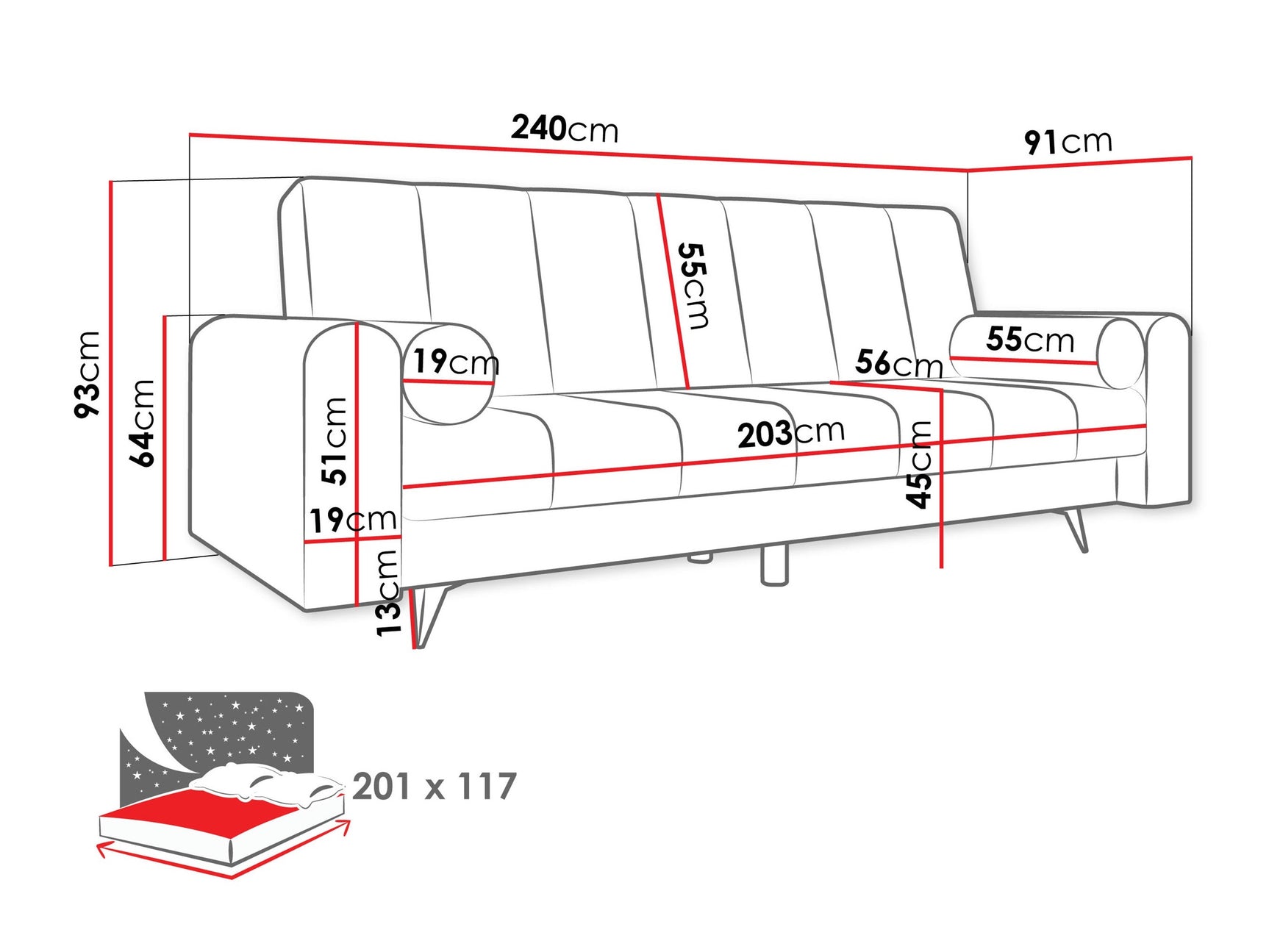 Sovesofa Comfivo 499