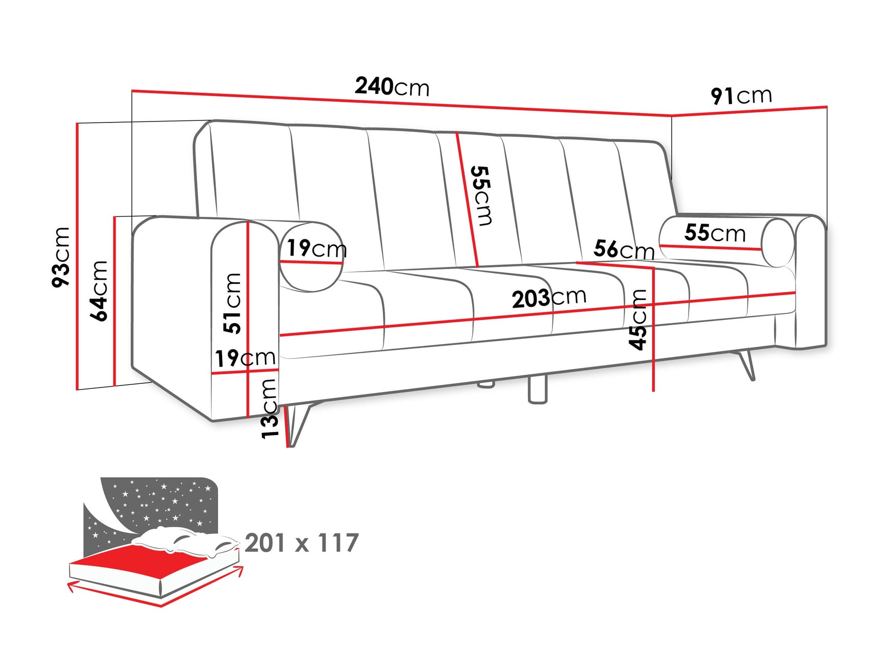 Sovesofa Comfivo 499