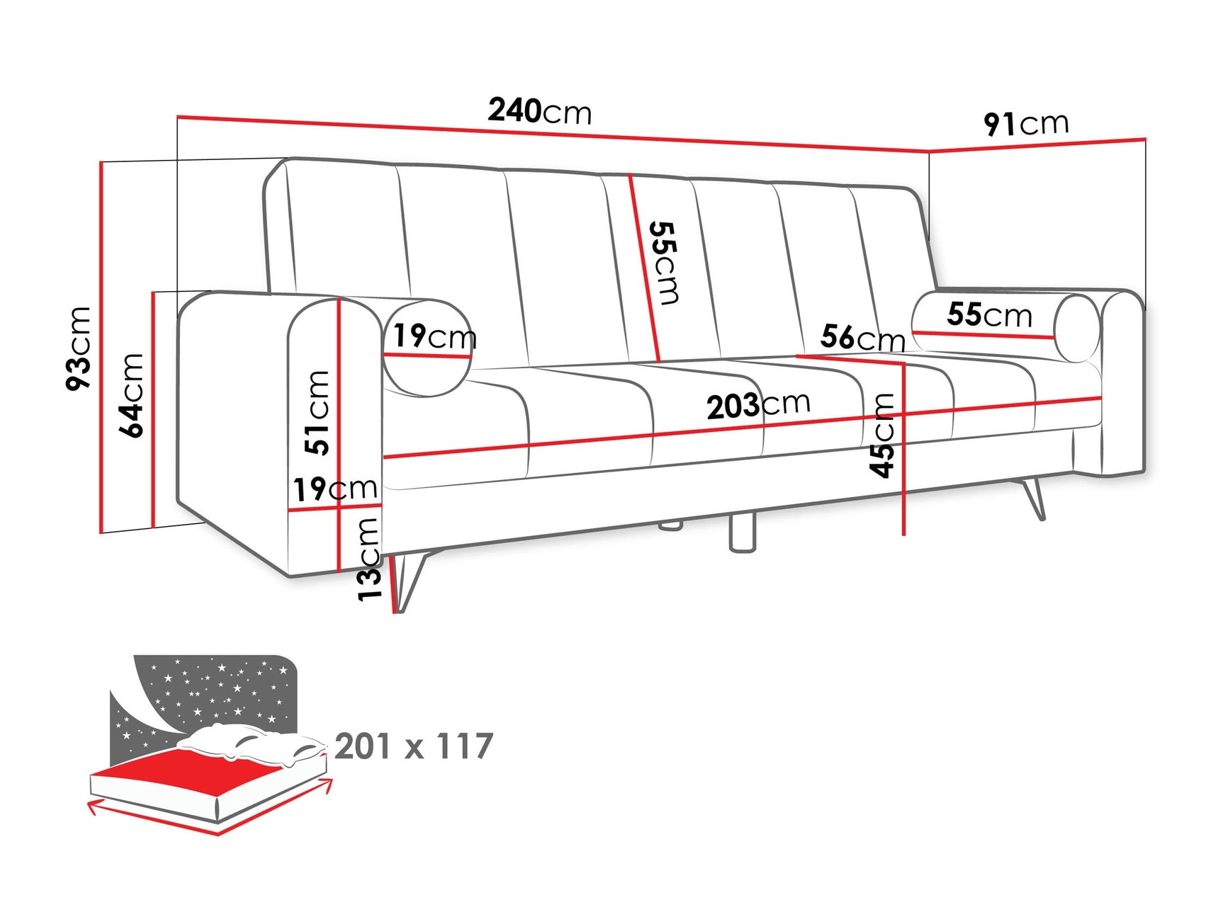 Sovesofa Comfivo 499