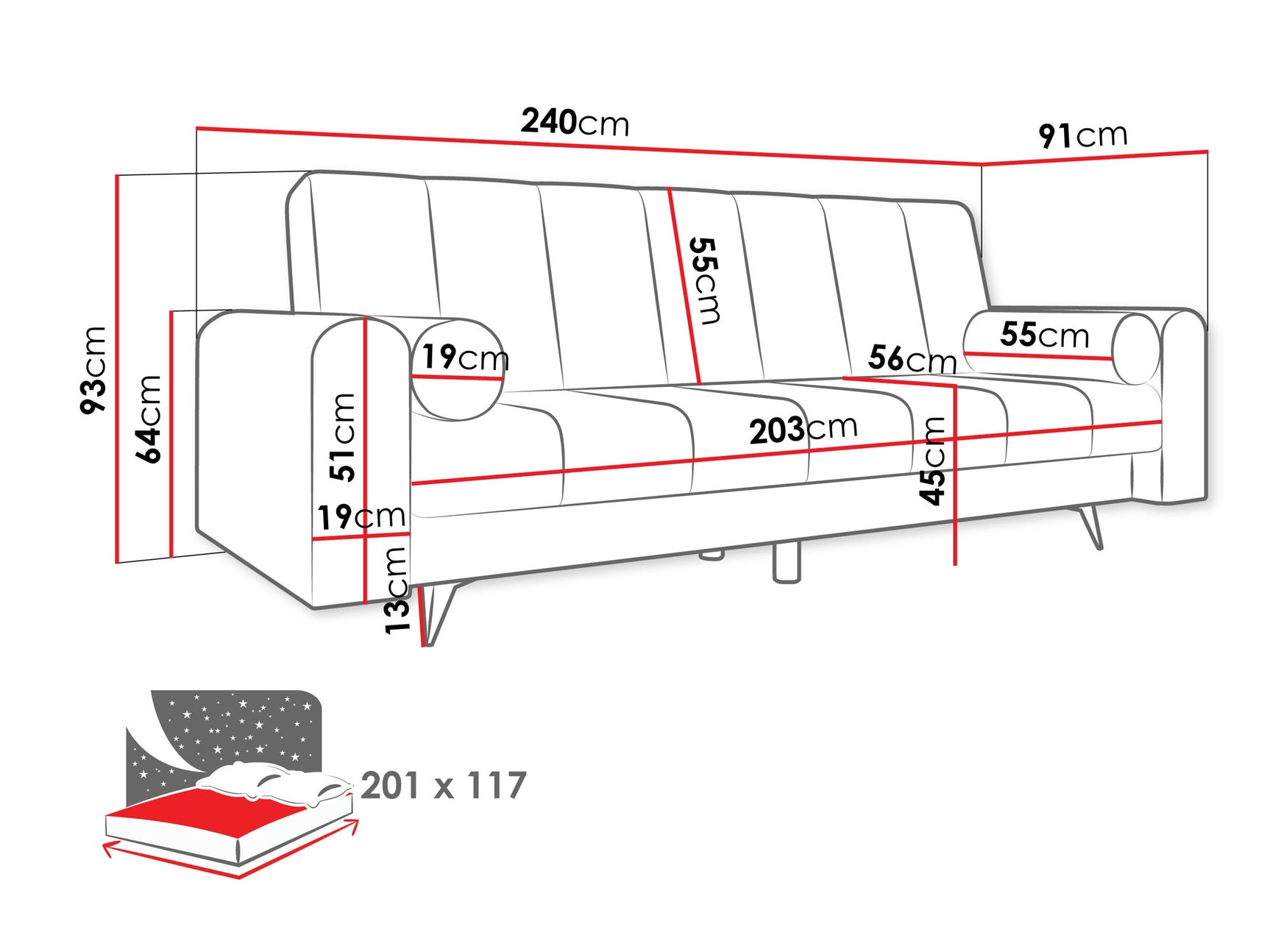 Sovesofa Comfivo 499