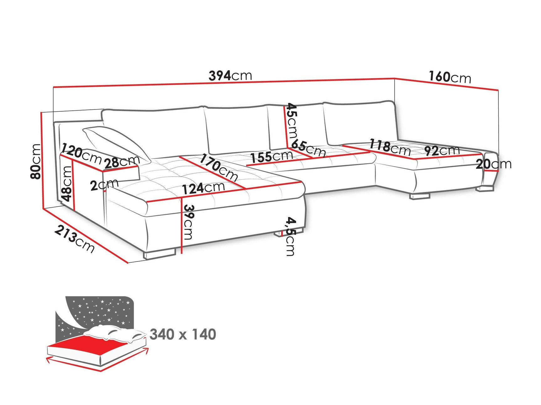 Hjørnesofa Comfivo 106 4372503