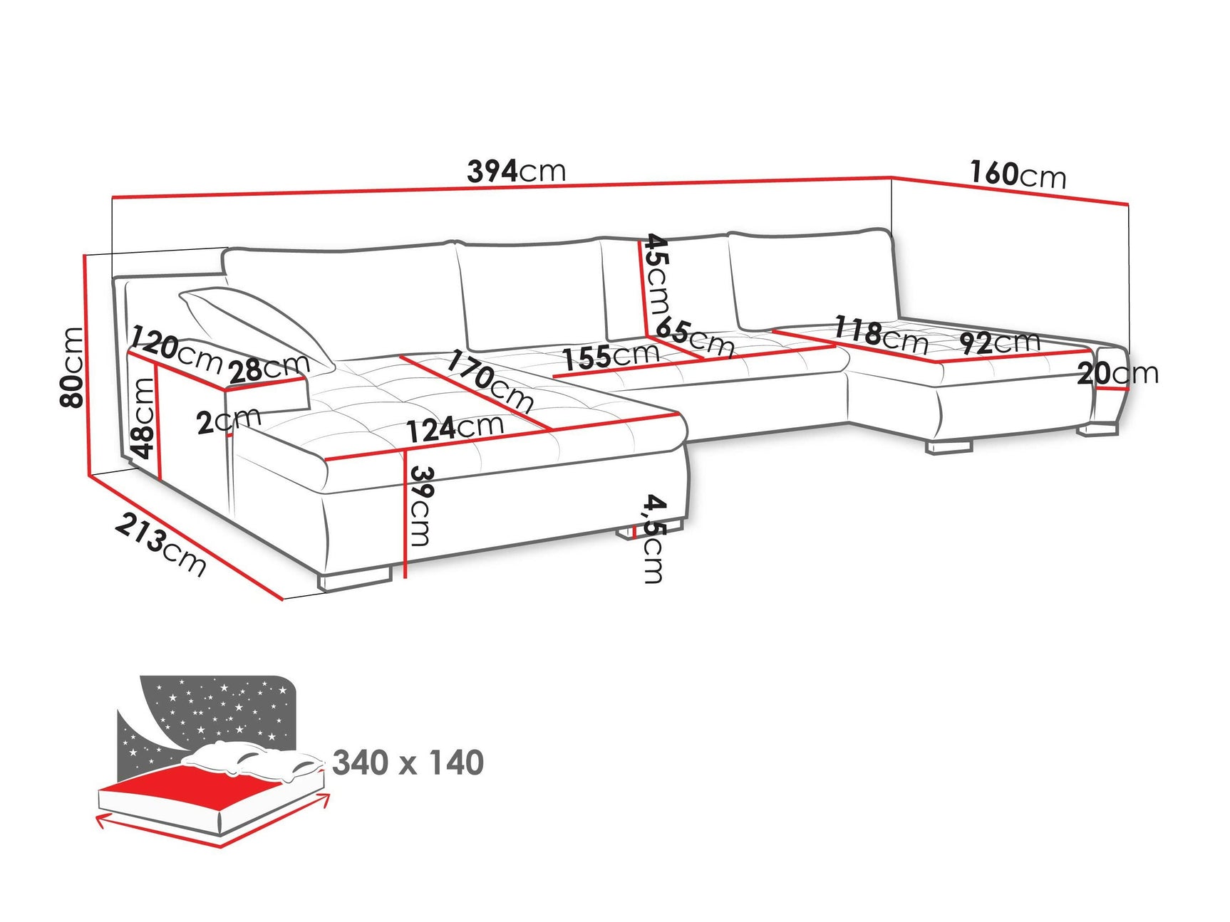 Hjørnesofa Comfivo 106 4372515