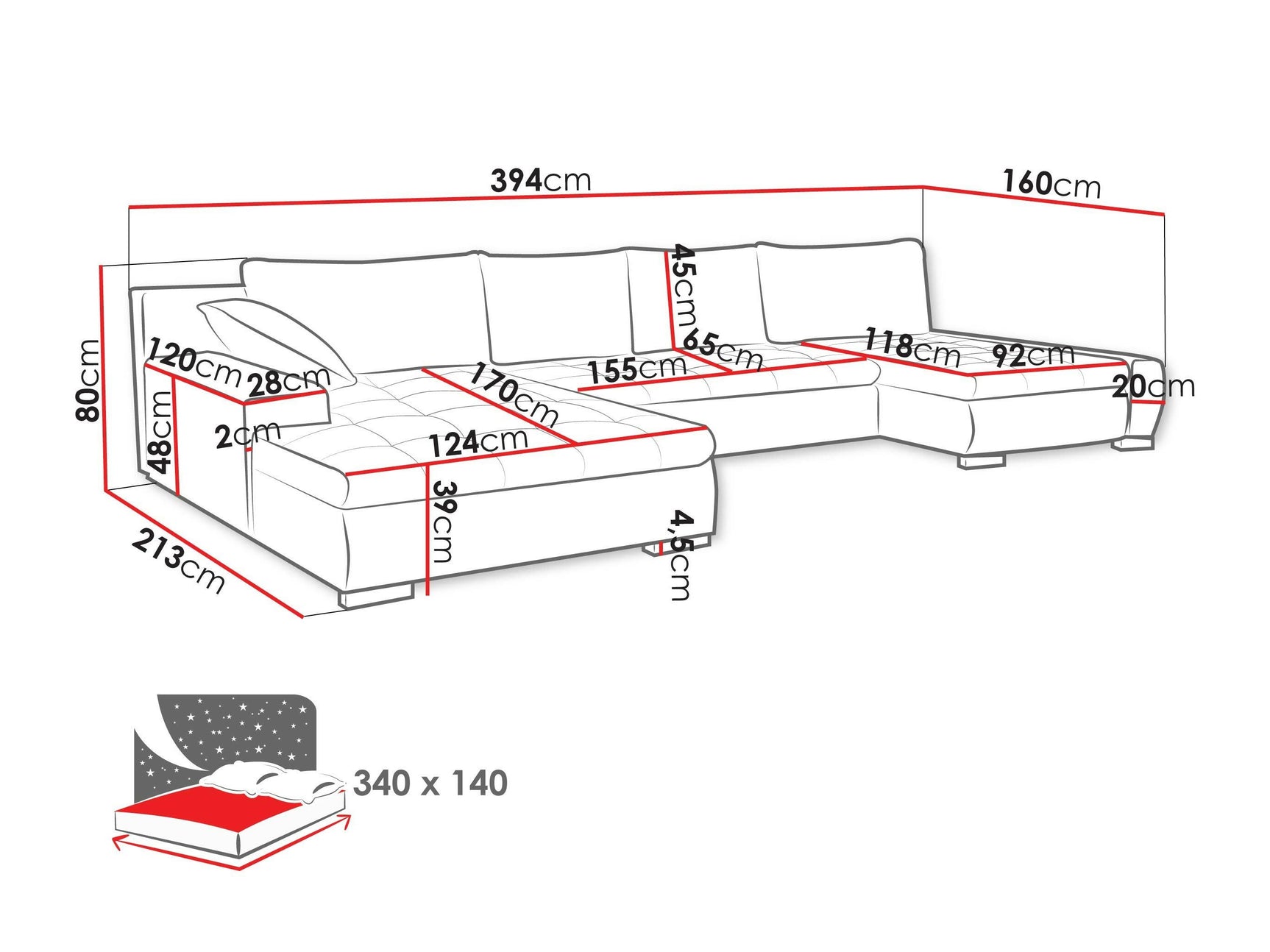 Hjørnesofa Comfivo 106 4372522