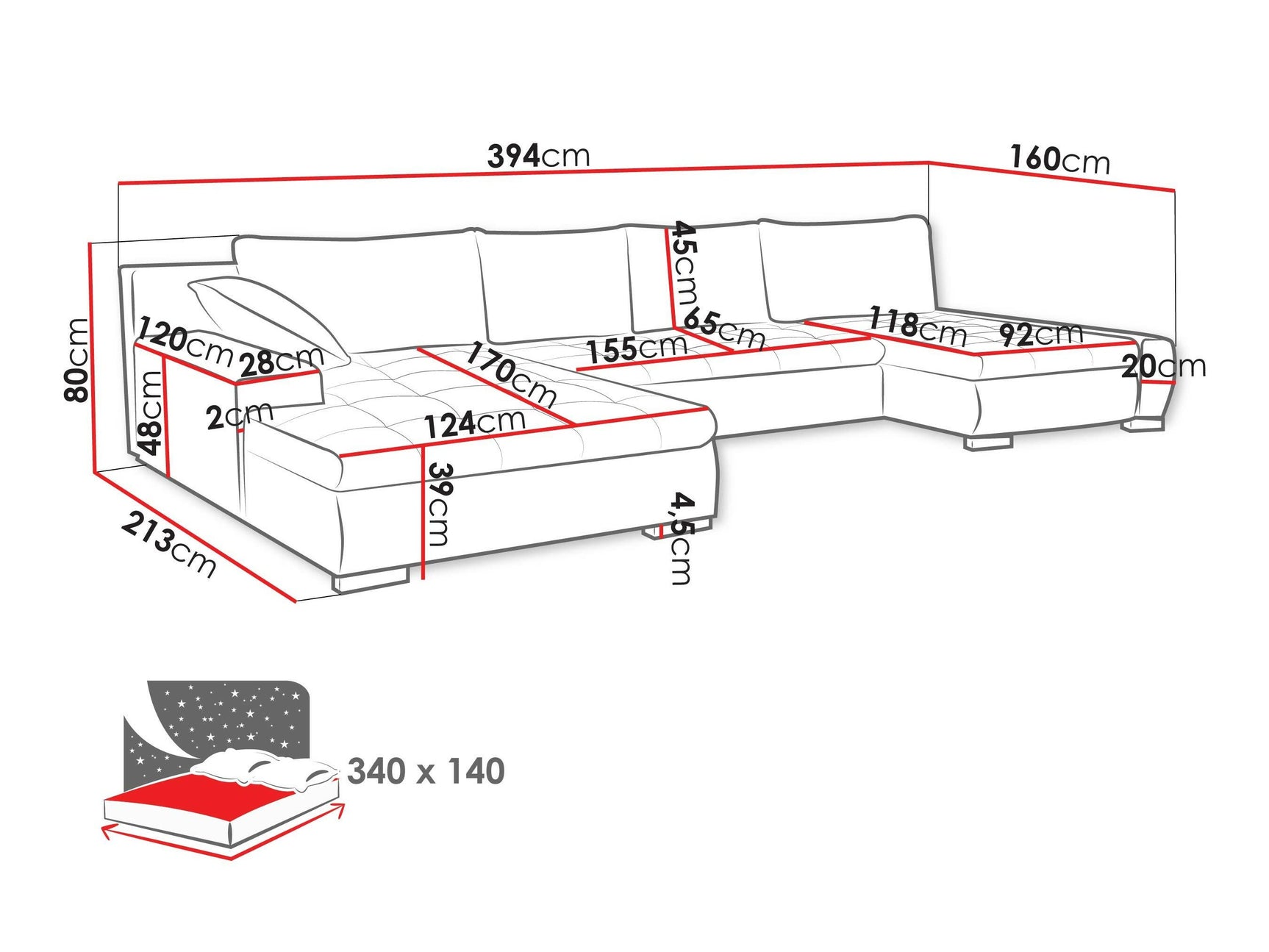 Hjørnesofa Comfivo 106 4372529