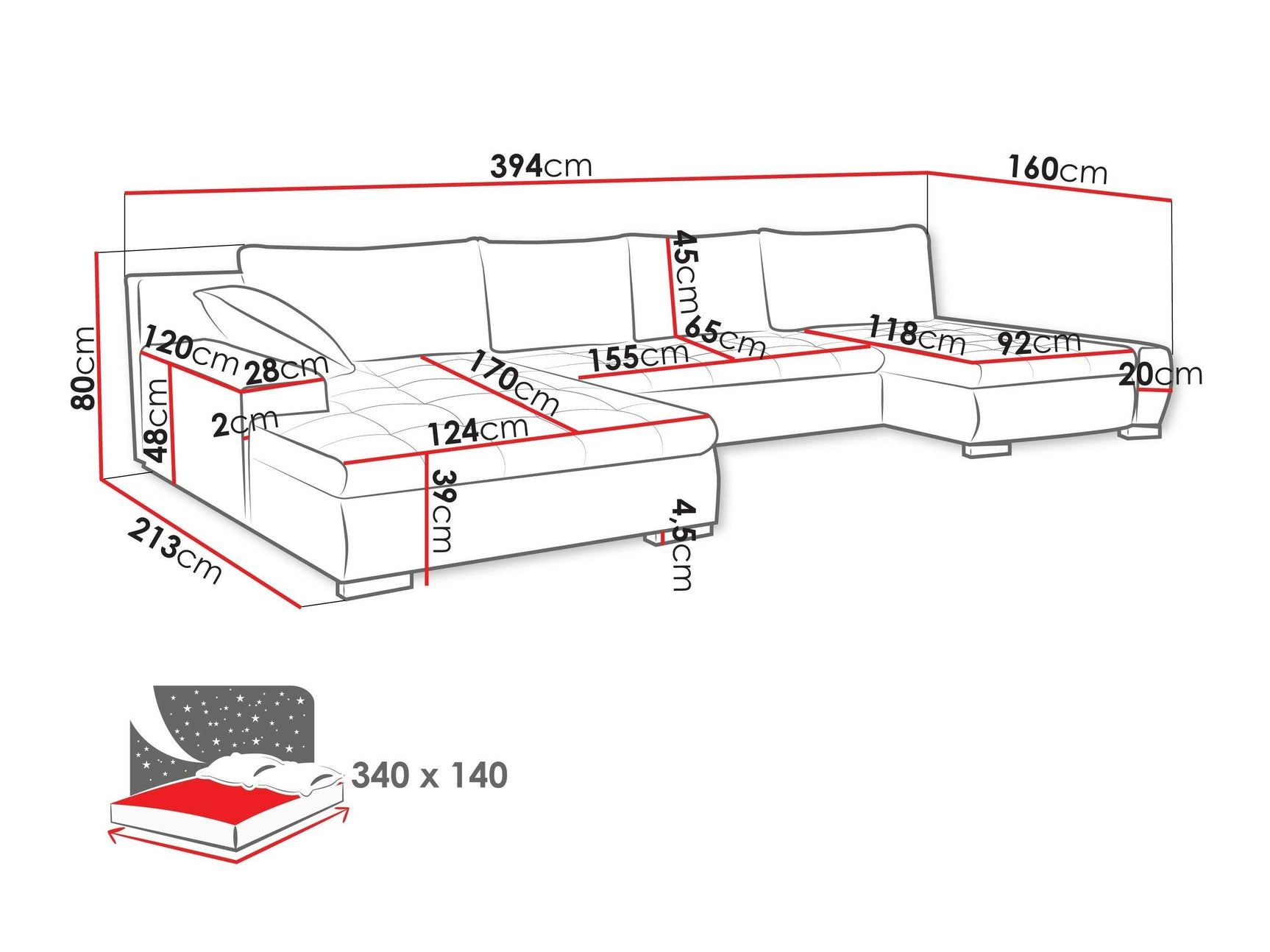 Hjørnesofa Comfivo 106 4372547