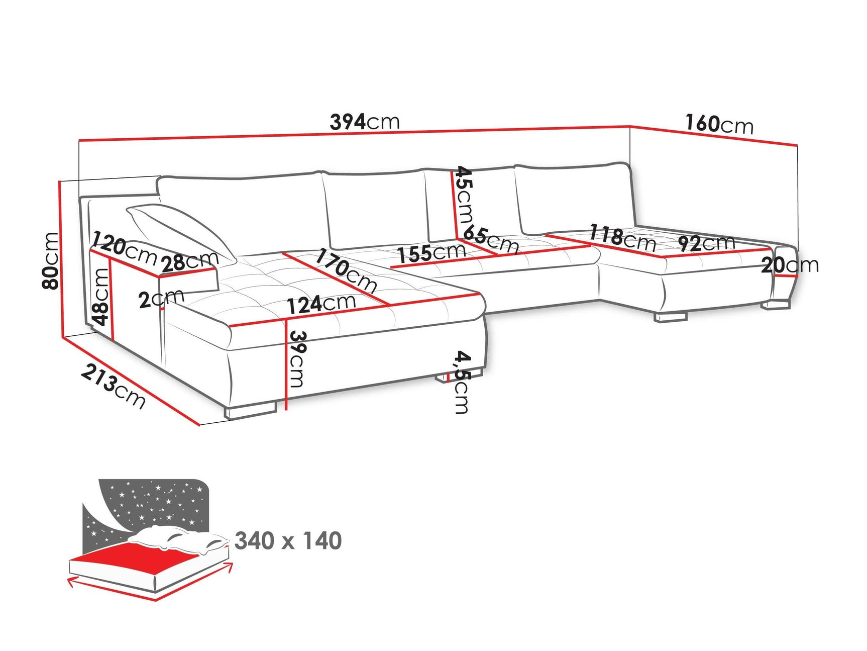 Hjørnesofa Comfivo 106 4372549