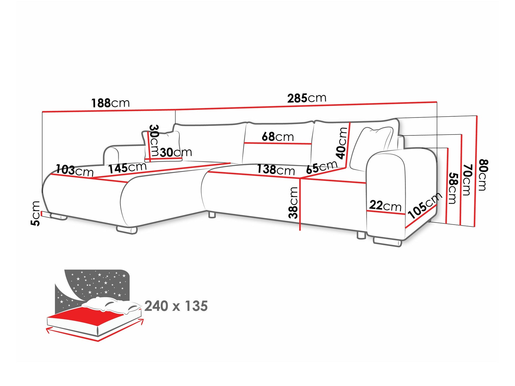 Hjørnesofa Comfivo 410 4376735