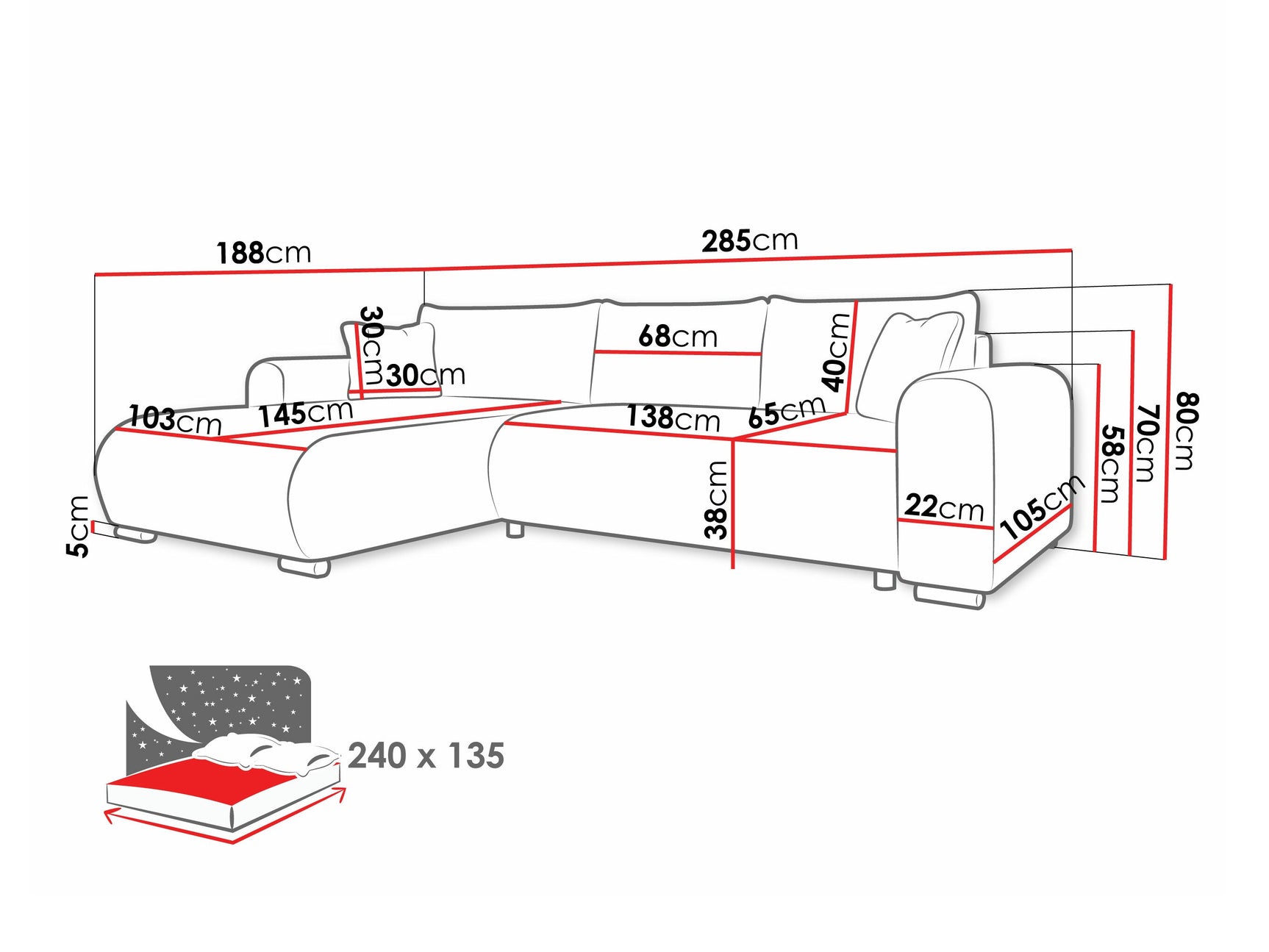 Hjørnesofa Comfivo 410 4376738