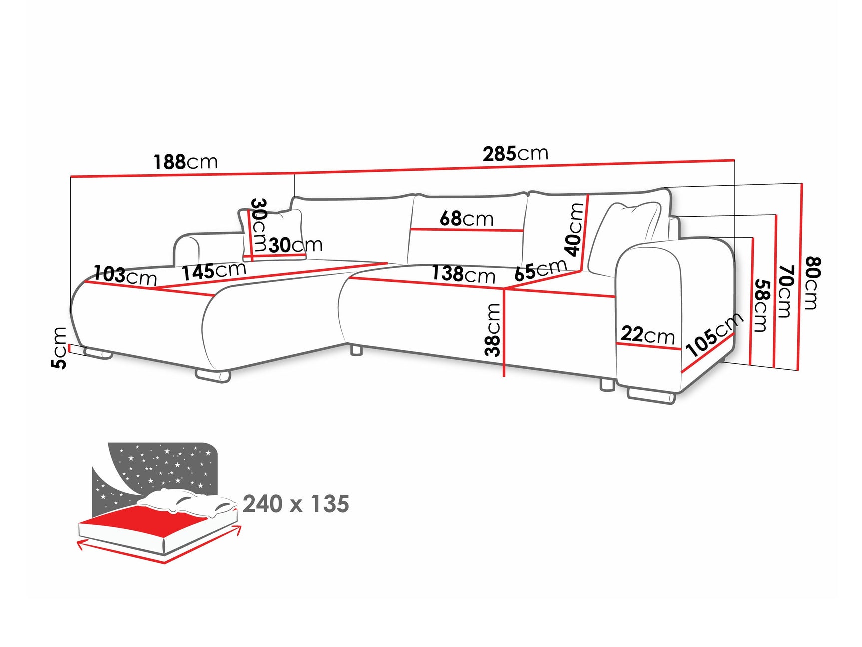 Hjørnesofa Comfivo 410 4376745