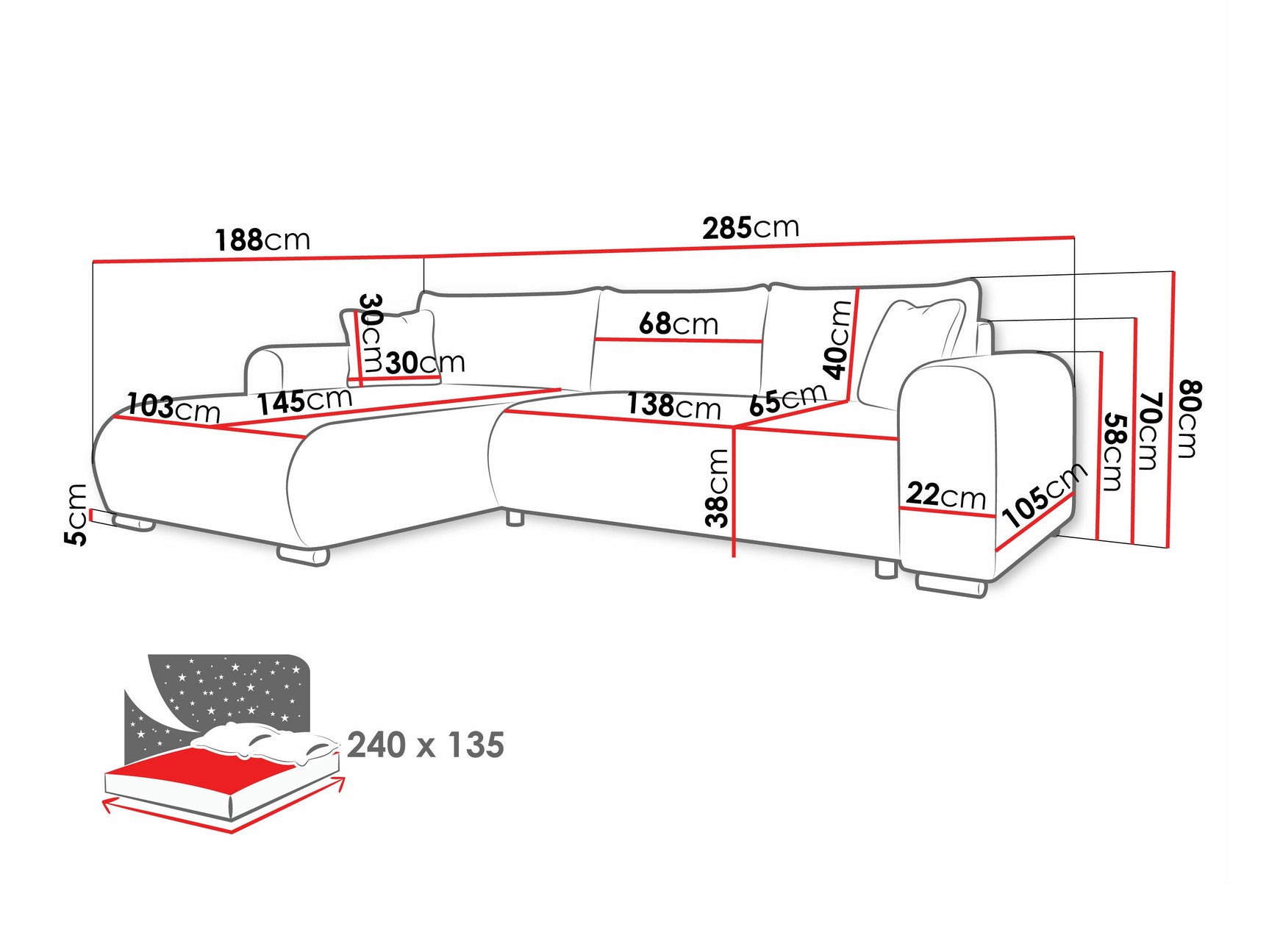 Hjørnesofa Comfivo 410 4376750