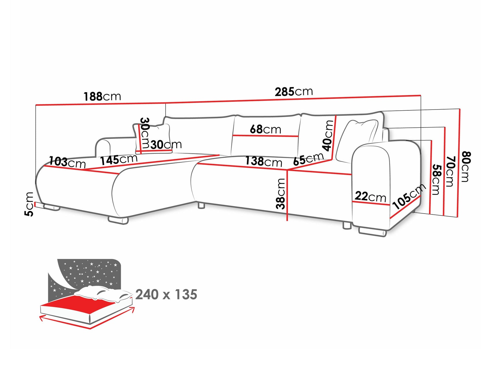 Hjørnesofa Comfivo 410 4376751