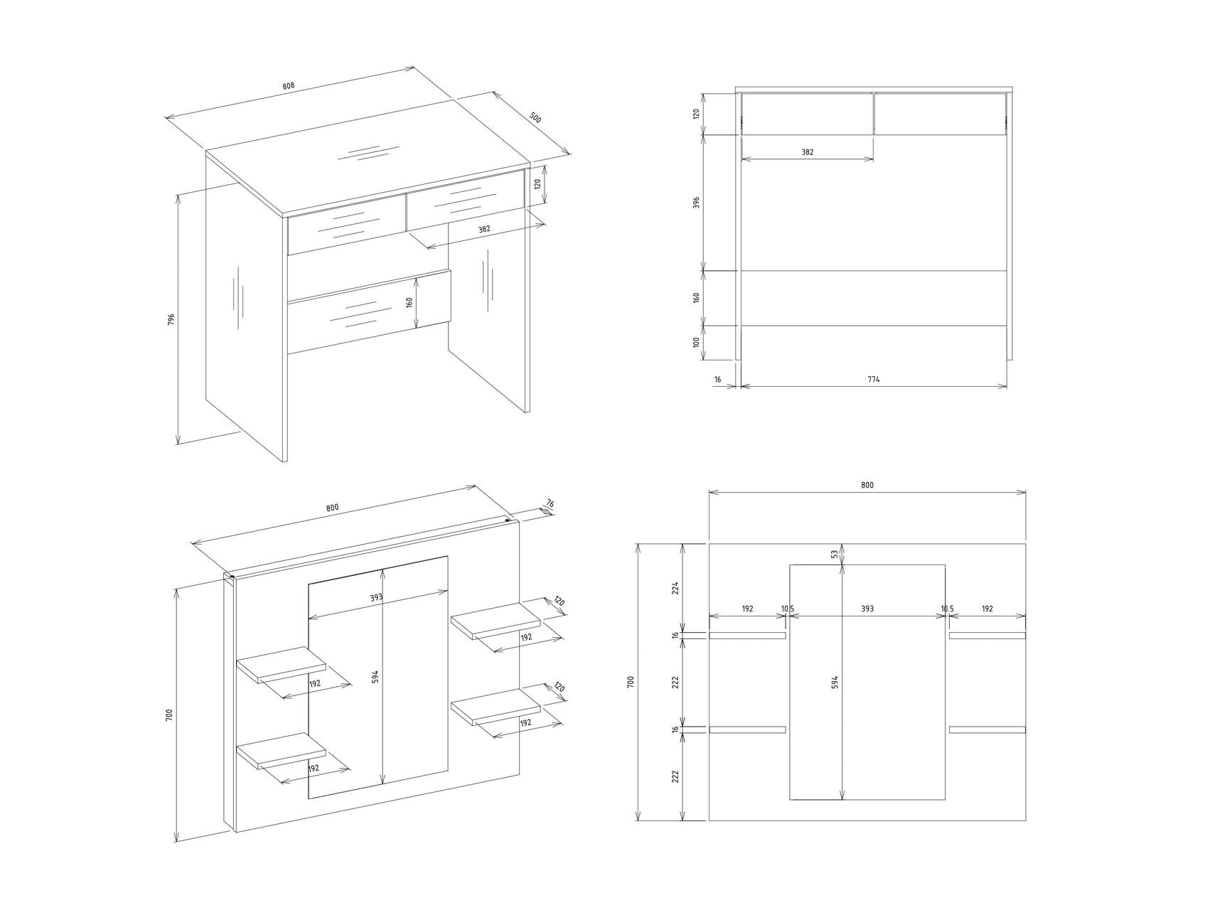 Sminkebord Mandeville 357
