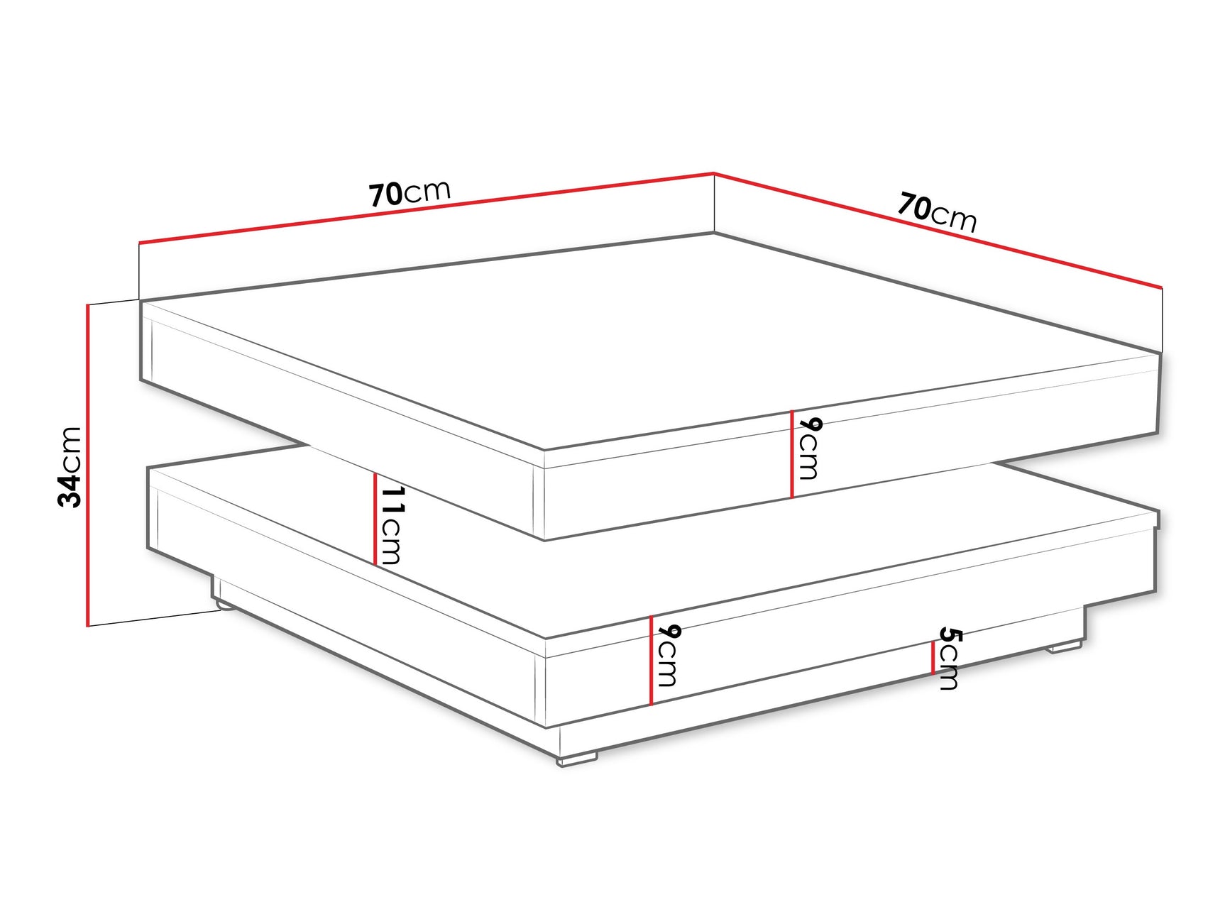Transformer sofabord Comfivo 385