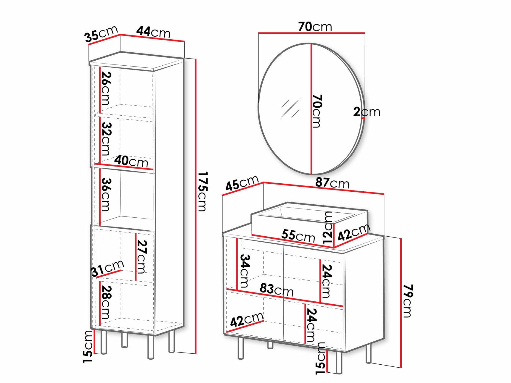 Badeværelsessæt Virdomi 111 4391226