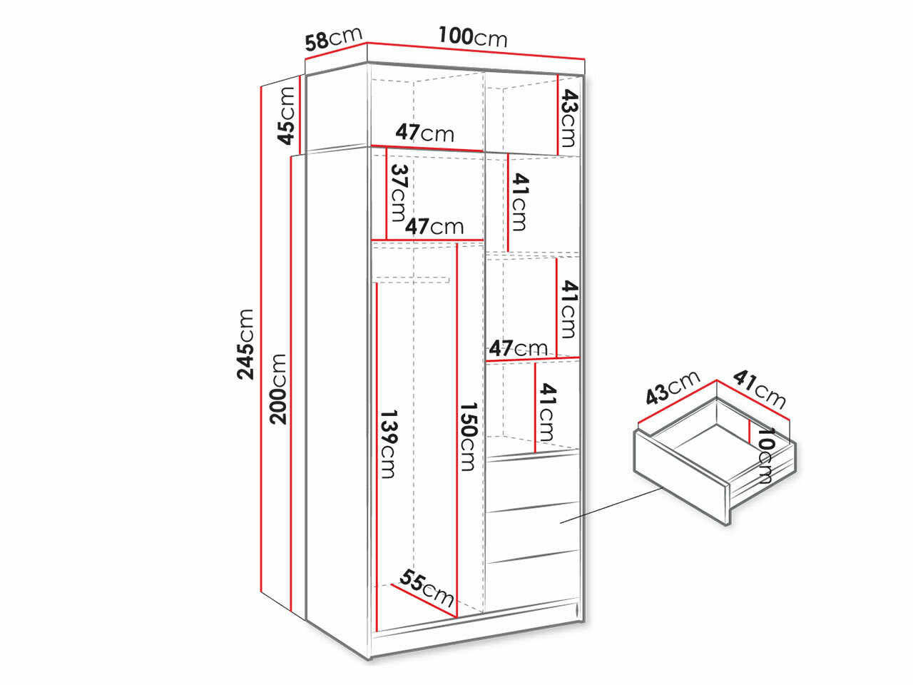 Garderobeskab Honolulu 220 4405027